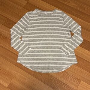 Old Navy Women's Striped Luxe Long-Sleeved Shirt, Size L